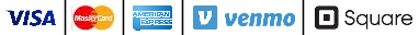 Visa, MasterCard, American Express, Venmo, Square aceptada